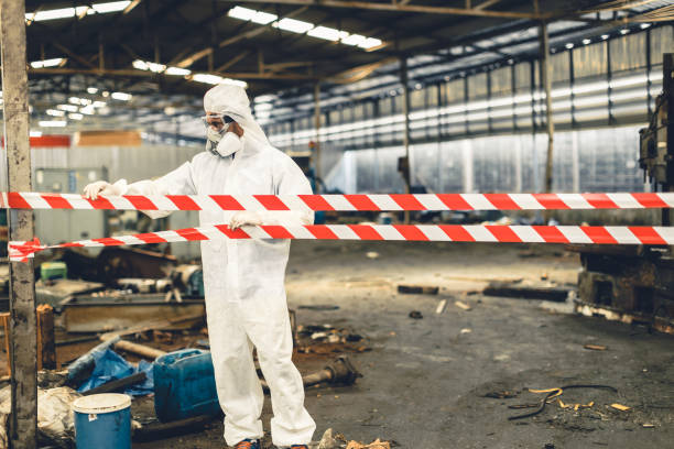 Professional Biohazard technician working in Placedo, TX